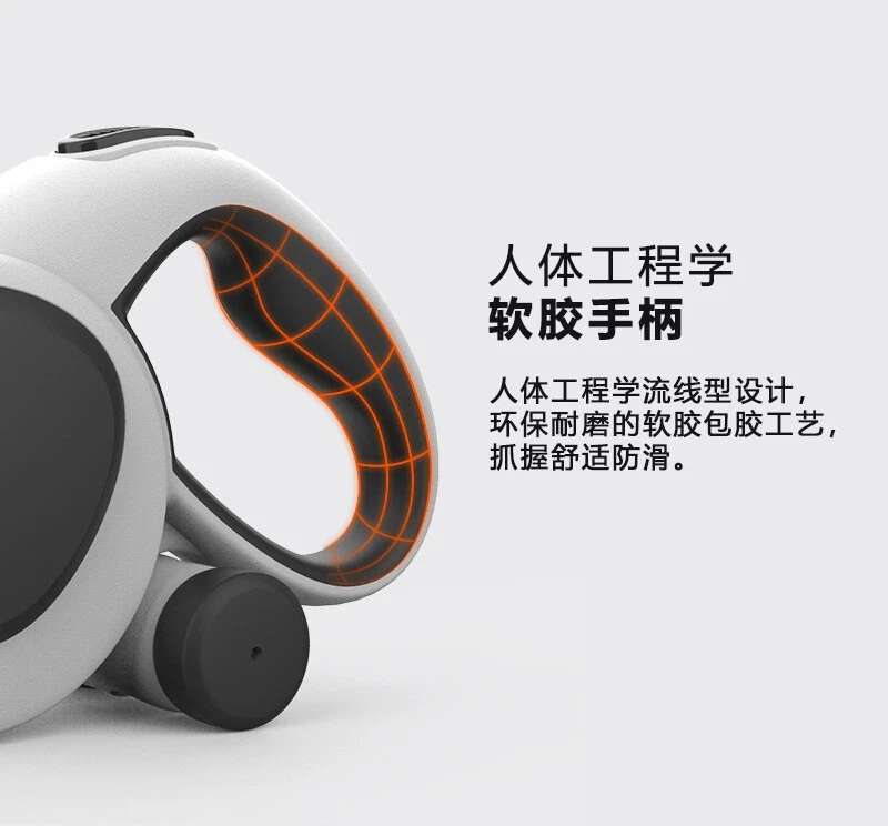 16.4'  M L Dog Self-Retractable 5m Reflective Rope Leash Chain LED & Trash Bins - Image 4 of 4