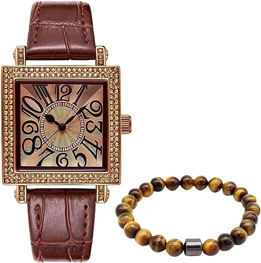 CIVO Orologio Uomo Polso Pelle: Analogico Impermeabile Quarzo Luminoso Orologi con Grandi Numeri