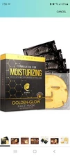 DERMORA Skin Treatment Mask Golden Glow Face Mask - 20 Pack Face Gel Masks -...