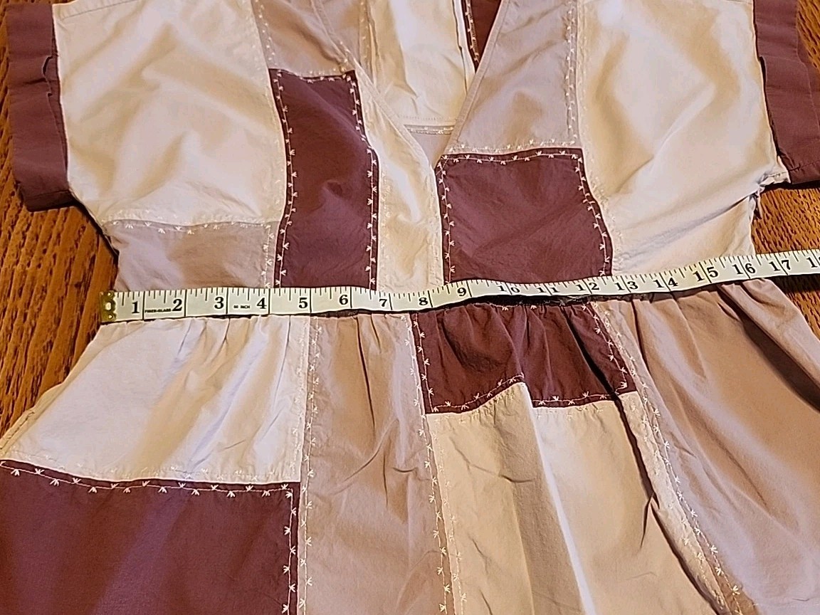 madewell patchwork Top Size 8 3 Different Purple … - image 10