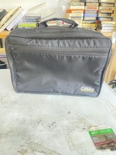 Vintage Case It 72 Cassette Portable Nylon Double Sided Carrying Case Black READ