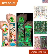Assorted Glow In The Dark Tattoos - 36 Sheets of Fun for Kids' Celebrations