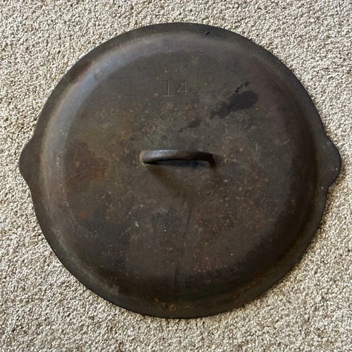 Large Cast Iron No. 14 Lid Top  Cooking Campfire Lodge?