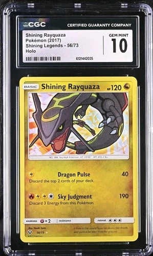 Pokemon Shining Rayquaza Holo Rare Card Shining Legends 56/73 CGC 10 GEM MINT