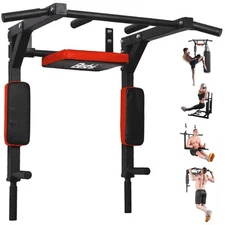 Wall Mounted Pull Up Bar and Dip Station, Heavy Duty Wall Mount Pull-up Chin ...
