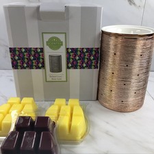Scentsy Etched Core Rose Gold Warmer Retired NEW FULL SIZE w/ Welcome Wax Bars