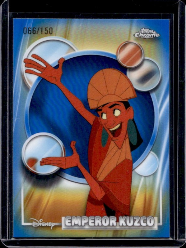 2026 Topps Chrome Disney Emperor Kuzco Blue Refractor #/150
