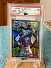 Bobby Witt Jr - 2022 Finest Flashbacks - Black Ref 12/25 - #29 - PSA 10 - Pop 8