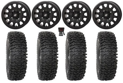 Sedona Adapt Bdlk 15'' Wheels Blk 33'' RC500S Sticky Tires Pioneer 1000 / Talon