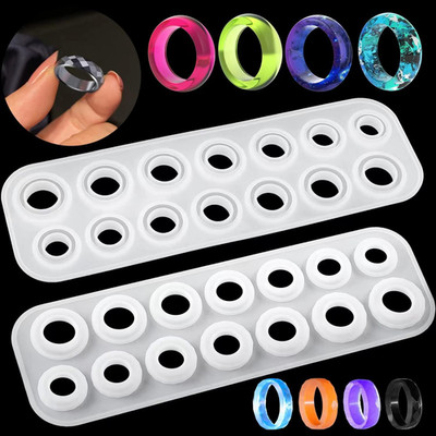 14 Sizes Silicone Ring Jewelry Mold for DIY Jewelry Making Epoxy Resin Clay