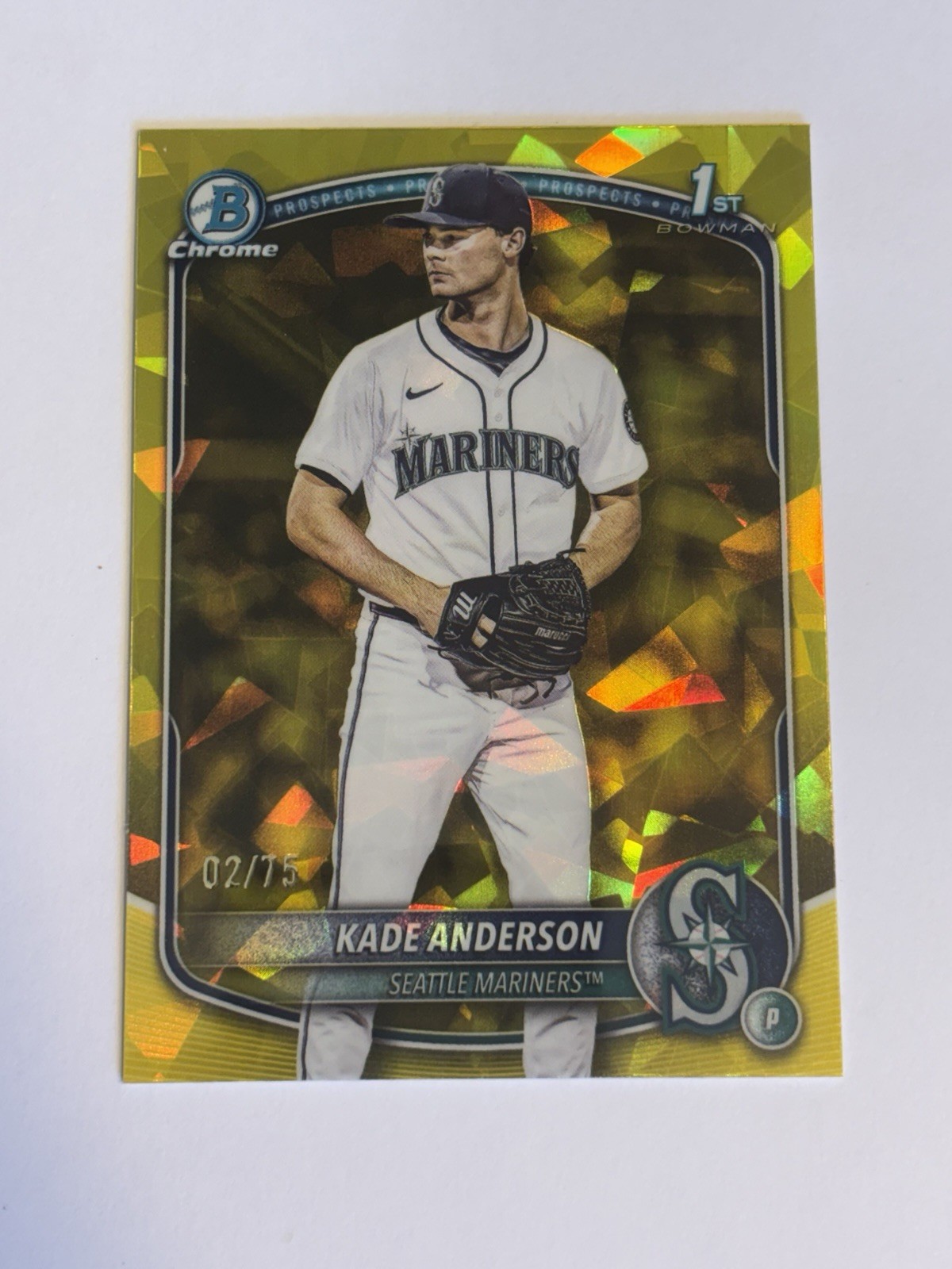 2025 Bowman Draft Sapphire Kade Anderson 1st Bowman Yellow Sapphire /75 Mariners