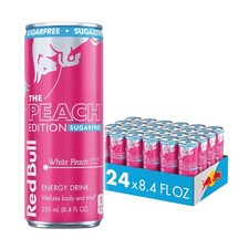 Red Bull Sugar-Free White Peach Energy Drink,8.4floz Pack of 24 