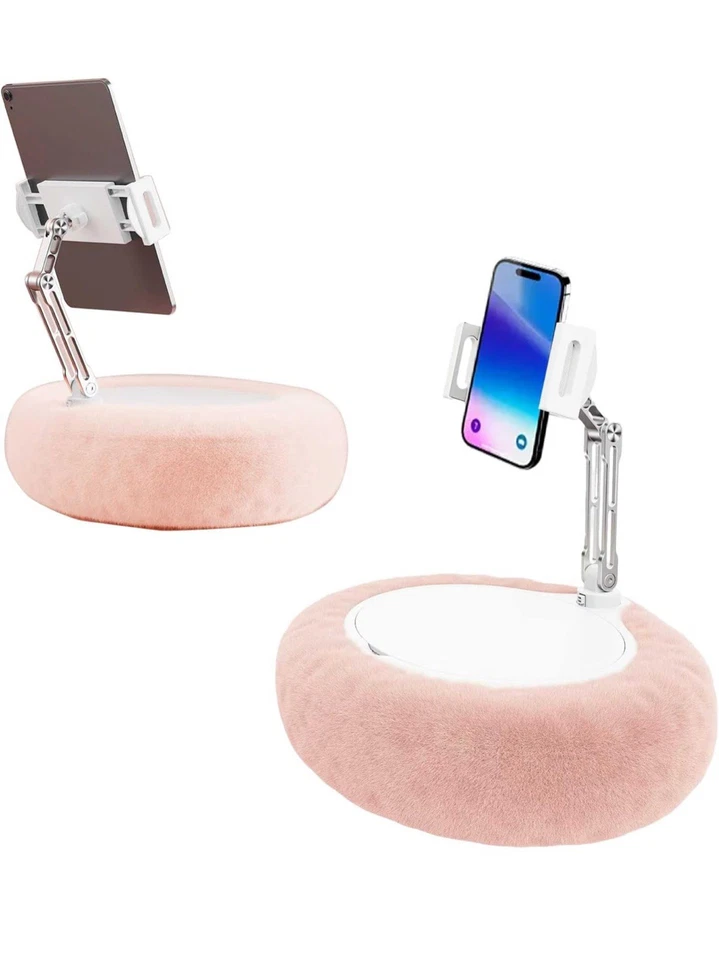 Fluffy Soft Pillow Phone Tablet Holder Stand for Bed Reading iPad Video Watching - Image 3 of 4