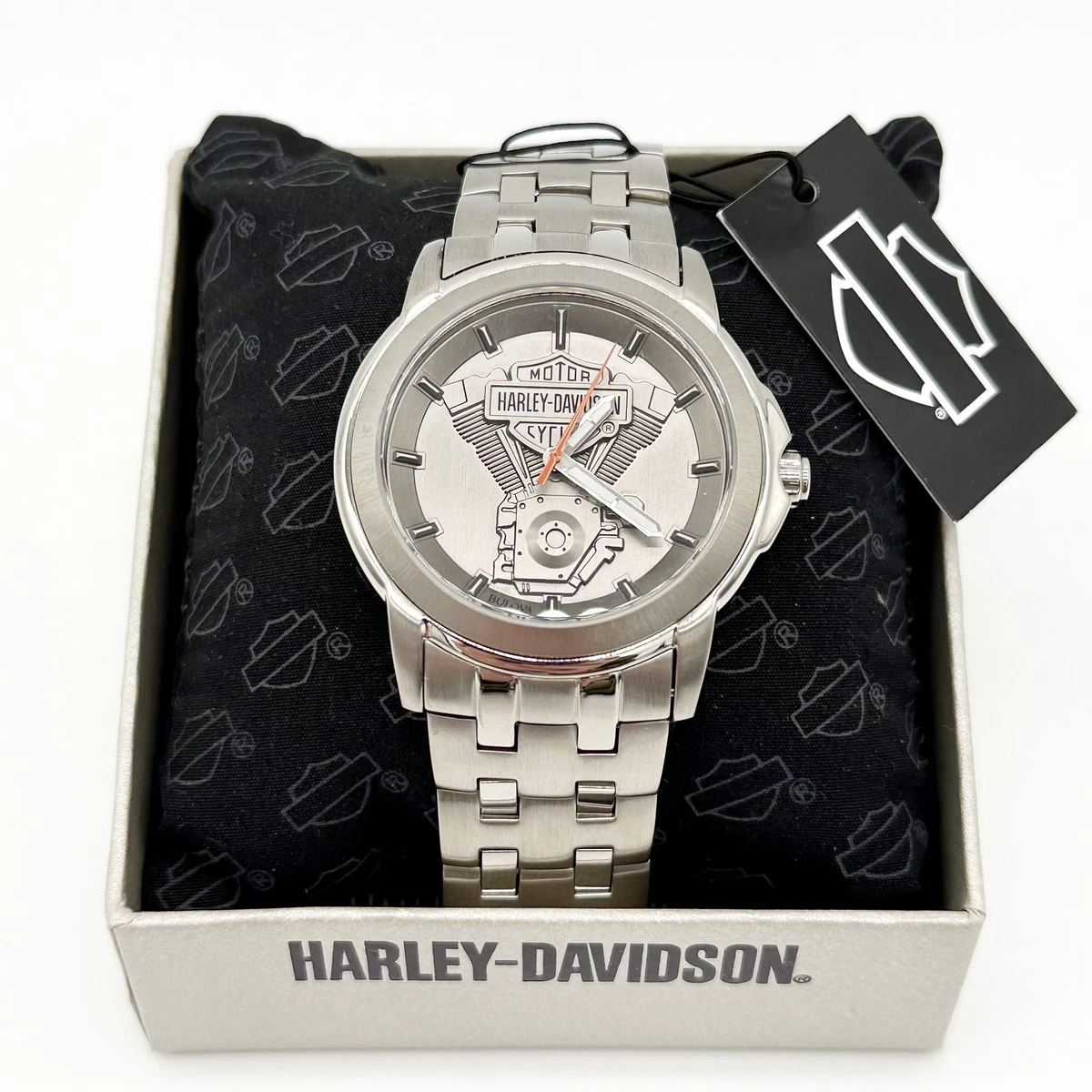 Bulova Harley-Davidson Stainless Steel Band Wristwatches for sale