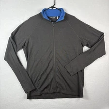 Ibex Men's Large 100% Rambouillet Wool Full Zip Sweater. 100% USA! Men’s XL