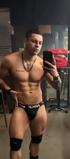 Mens Nike black cotton stretch jock strap jockstrap underwear Large