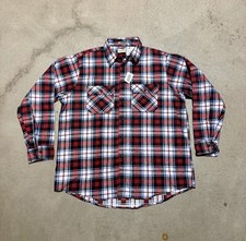 Vintage 90s Fieldmaster Perma-Prest Plaid Flannel Made In USA Size XL NWT Rare