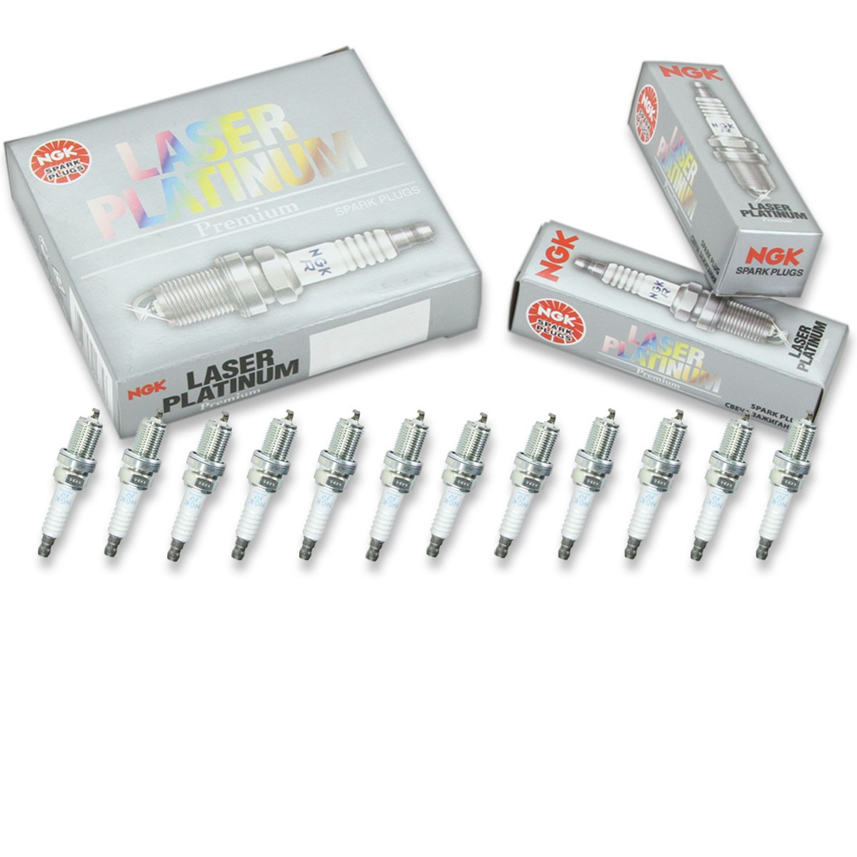 12 pcs NGK Laser Platinum Spark Plugs for 2005 Aston Martin DB9 6.0L V12 - ol