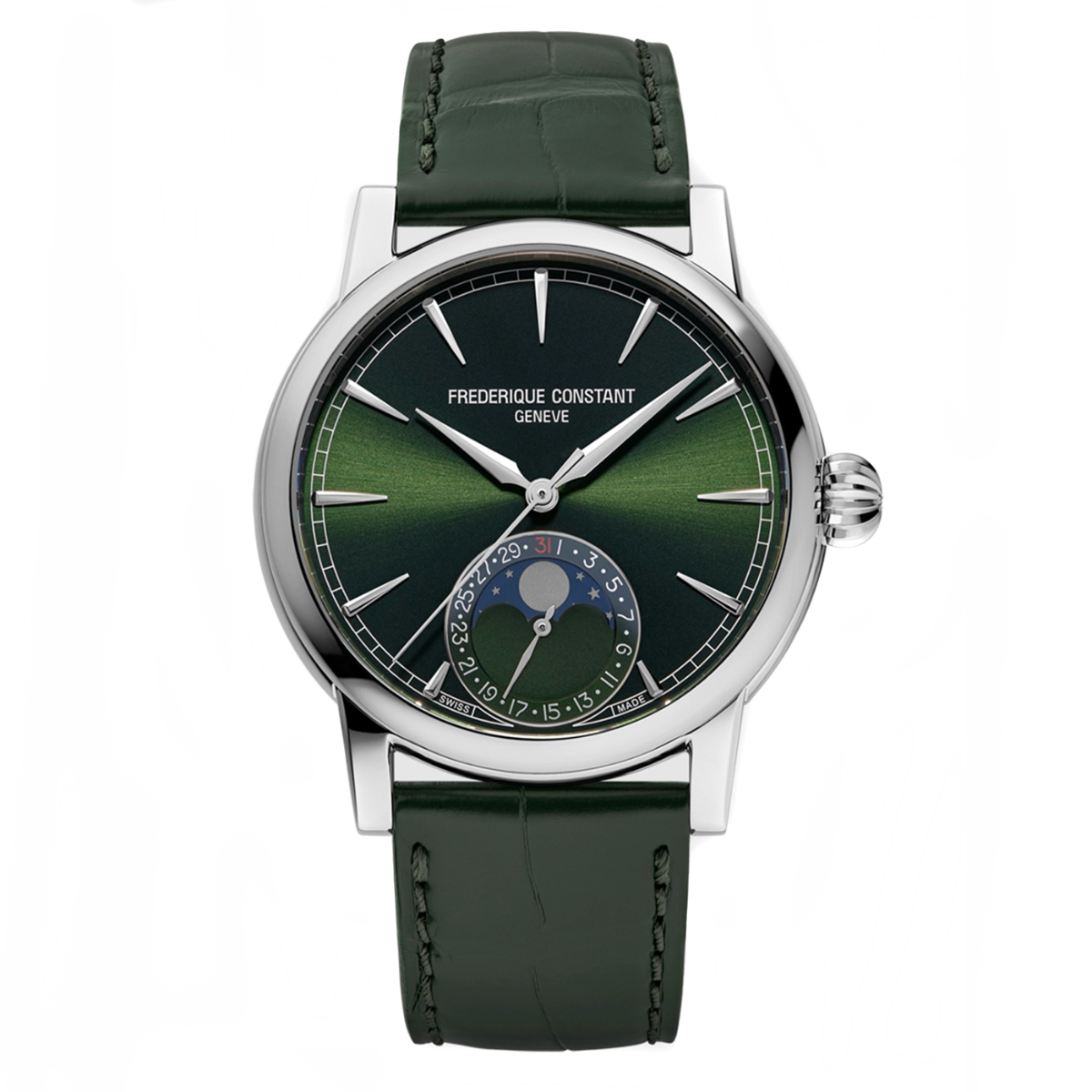 Frederique Constant Orologio New Manufacture Classic Moonphase Date Green FC-...