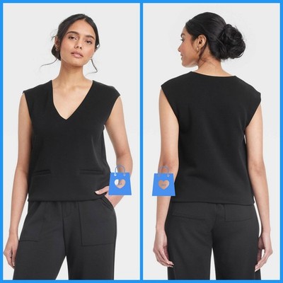 Large - Womens Sandwash Vest - A New Day - Black