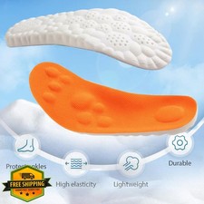 4D Cloud Insoles Men Women Arch Support Memory Foam Comfort 2 Pairs Black