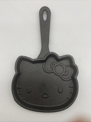Hello Kitty Sanrio Mini Personal 5" Cast Iron Skillet for Pancakes or Cookies