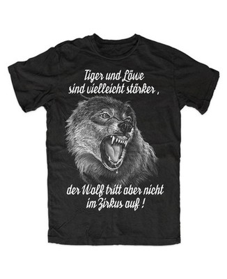 Wolf premium T-Shirt Shirt Walhalla Berserker Wikinger Viking Zirkus Löwe Tiger