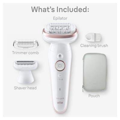 Braun Epilator Silk-épil 9, Hair Removal Device, Women Shaver