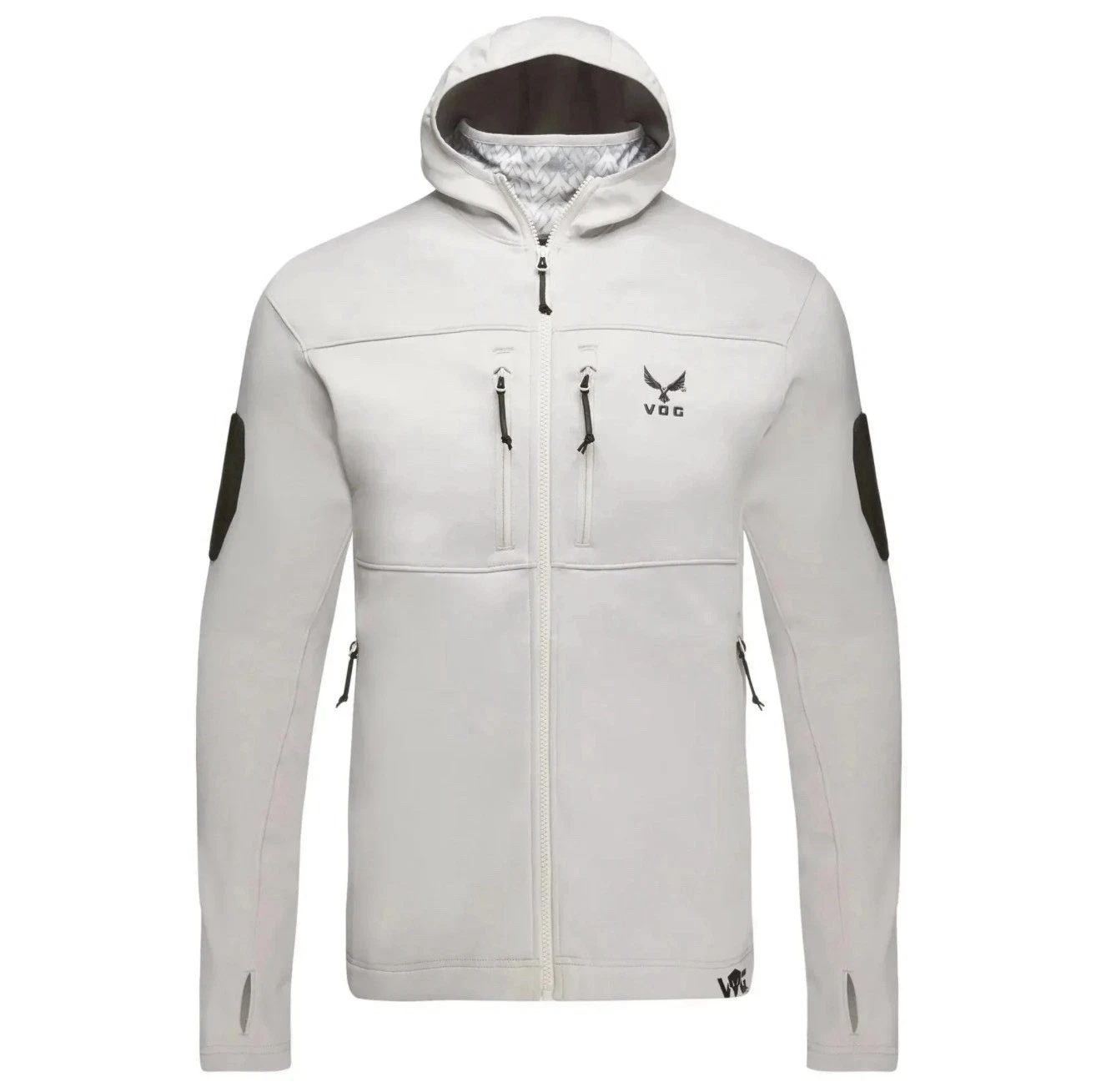 VOG Jacket Mens Small Tactical Softshell Hooded Grey Stretch Outdoor Military