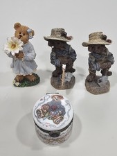 Boyds Bears  Friends LOT OF 4 FIGURINES And A Box