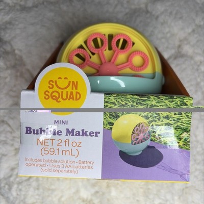 Mini Bubble Maker - Sun Squad : Fun Bubble Toy for Kids Ages 3+ New in box 