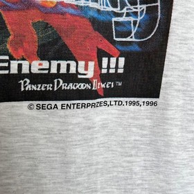 Sega Saturn Panzer Dragoon Zwei T-shirt 90s Ringer Neck New