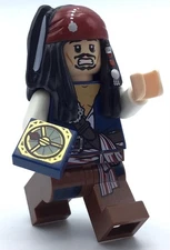 LEGO New - Captain Jack Sparrow - Pirates of the Caribbean Minifigure w/ compass