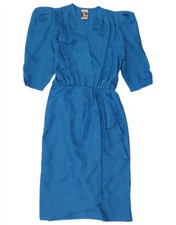 YESSICA Womens Wrap Dress EU 38 Medium Blue Floral Polyester AM12