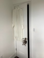 Zimmermann White Pleated Chiffon Midi Dress Women’s Size 2 Excellent Condition