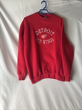 Vtg 90s Detroit Red Wings Logo 7 Sweatshirt Men  s Size M Red NHL Hockey USA