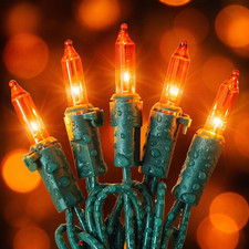 Orange Halloween Lights,13Ft 50Count Halloween String Lights