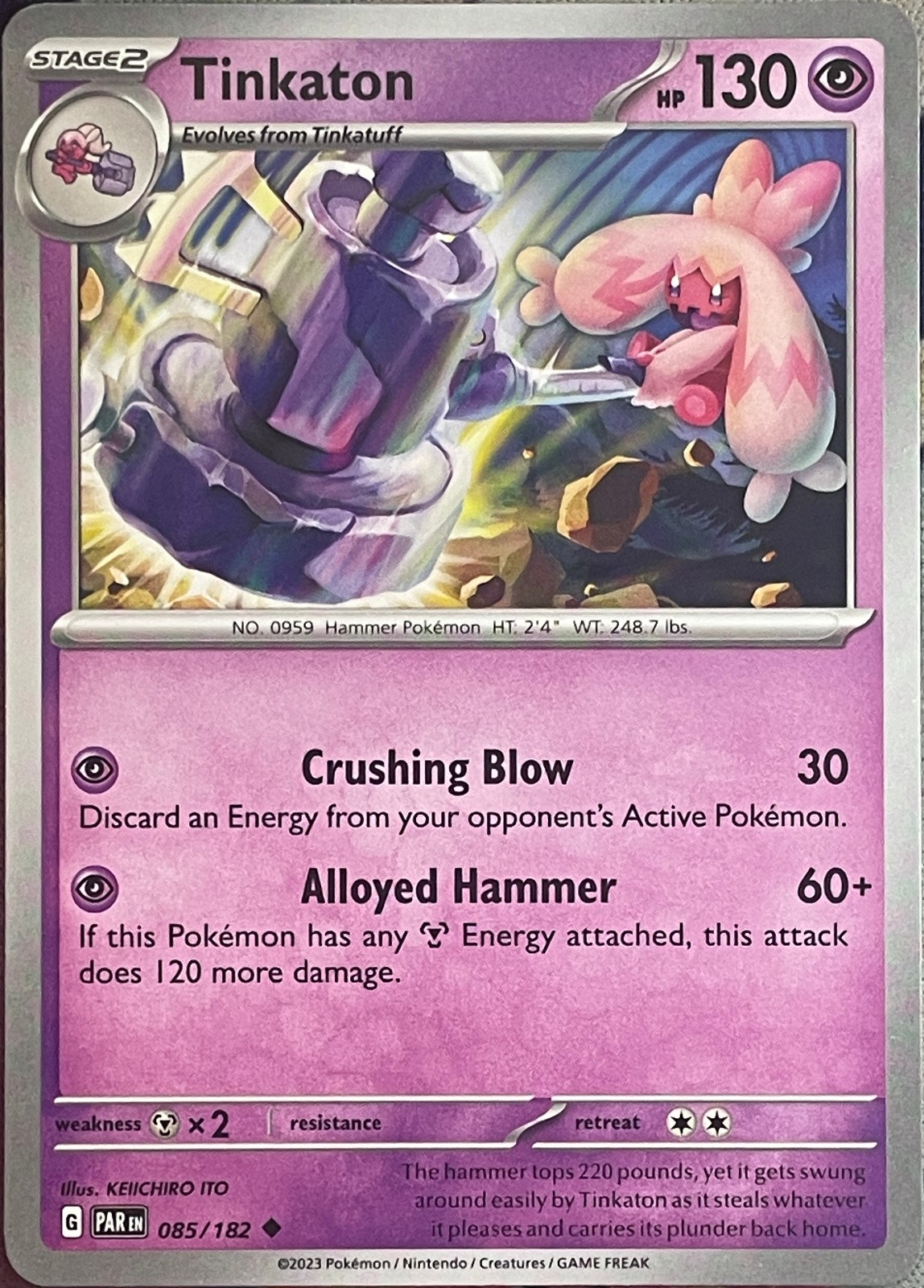 Tinkaton - 085/182 - Paradox Rift Pokemon 2023