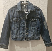 Cat Jack Denim Jeans Jacket Kids Mindful Humble Happy Size Medium