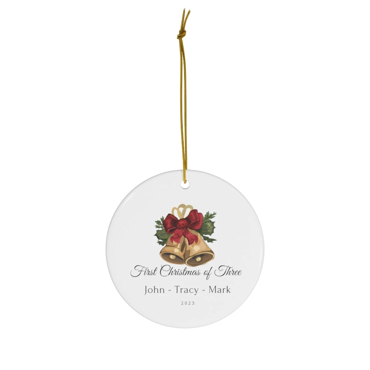 Christmas Ceramic Ornament Christmas of Three (A)