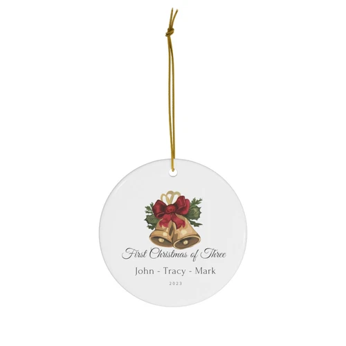 Christmas Ceramic Ornament Christmas of Three (A)