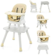 INFANS 8 in 1 Baby High Chair, Convertible Highchair for Babies and Toddlers,