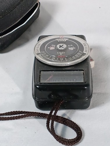Medidor de luz de exposición Kalimar con estuche vintage sin probar hecho en Japón modelo 80 usado - Imagen 8 de 11