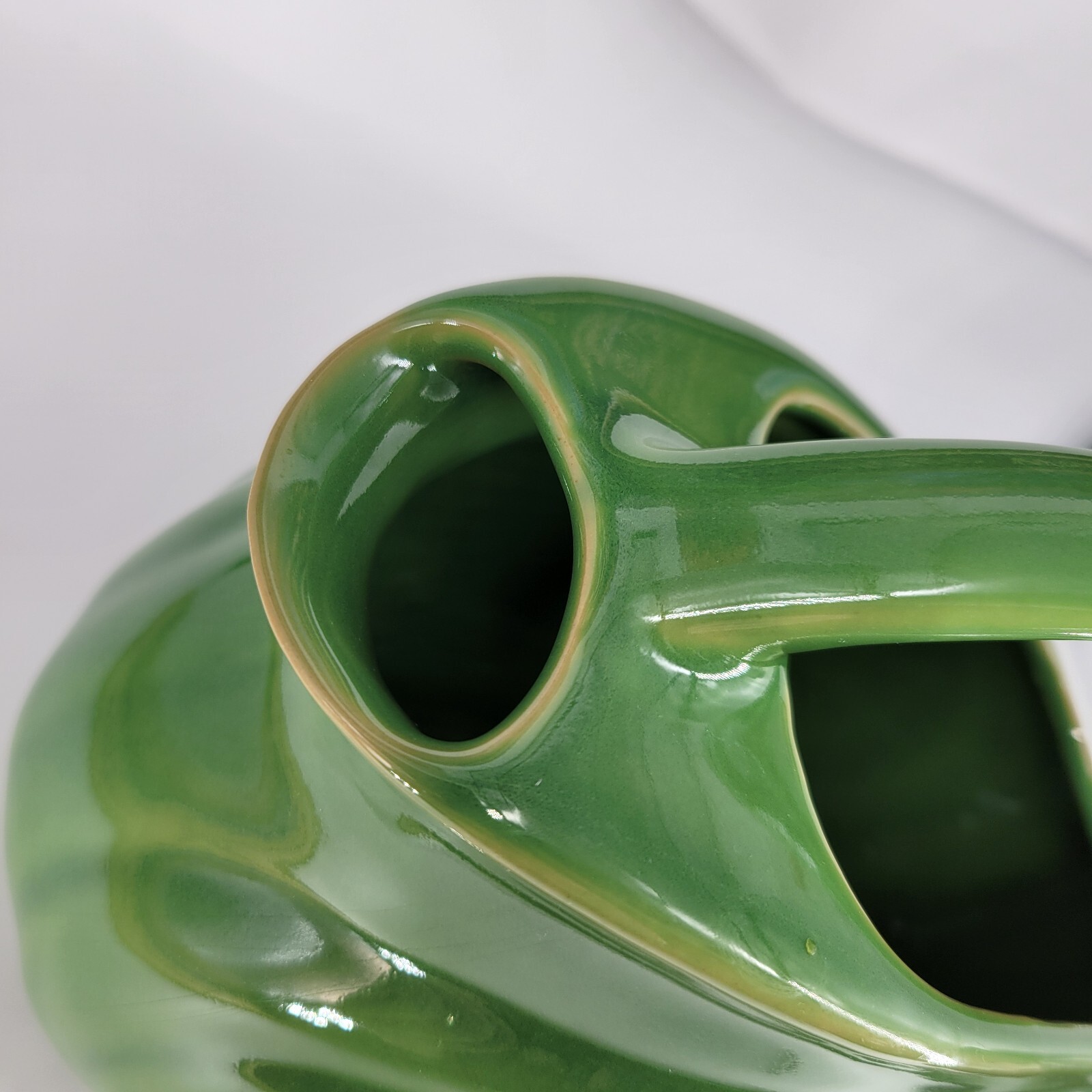 Vintage c1940s OVER AND BACK YELLOW WARE stoneware ART DECO WATER