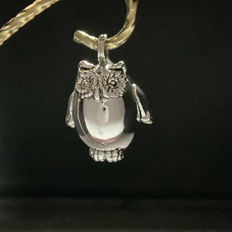 New Galvanique Woodland Owl Sterling Pendant/Ornament #11793