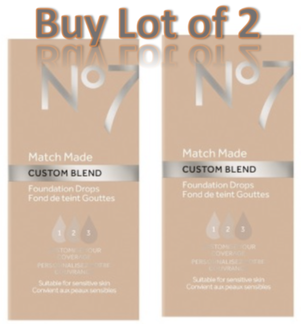 2 Pack No7 Match Made Foundation Drops 0.5oz Cool Beige eBay