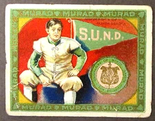 1909 T51 Murad College Series NORTH DAKOTA STATE Football tobacco card