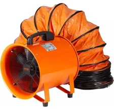 Vevor 585W 3198 CFM Heavy Duty Cylinder Axial Exhaust Fan & 33Ft Duct Hose FS!
