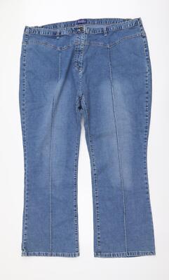 Union Blues Damen Bootcut Jeans blau Baumwollmischung Größe 28 L30