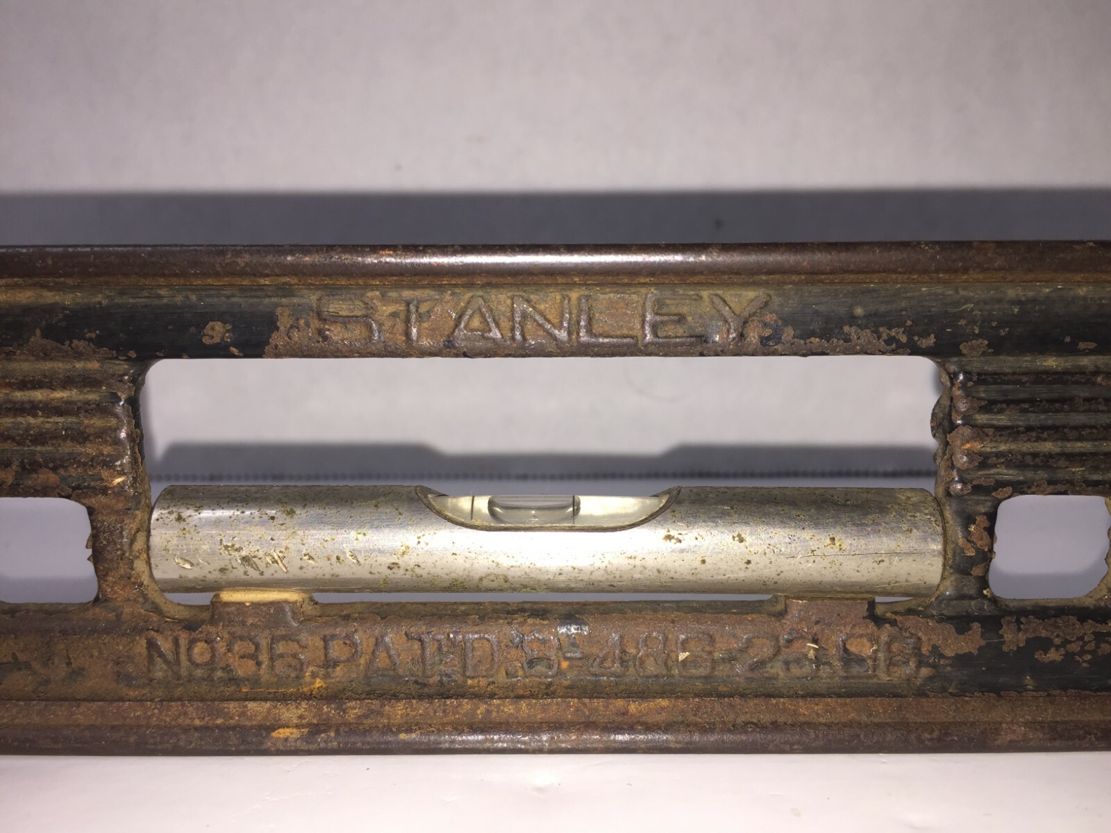 Vintage STANLEY No 36 Cast Iron 24" PLUMB LEVEL SMOOTH BOTTOM TOOL ORIGINAL eBay
